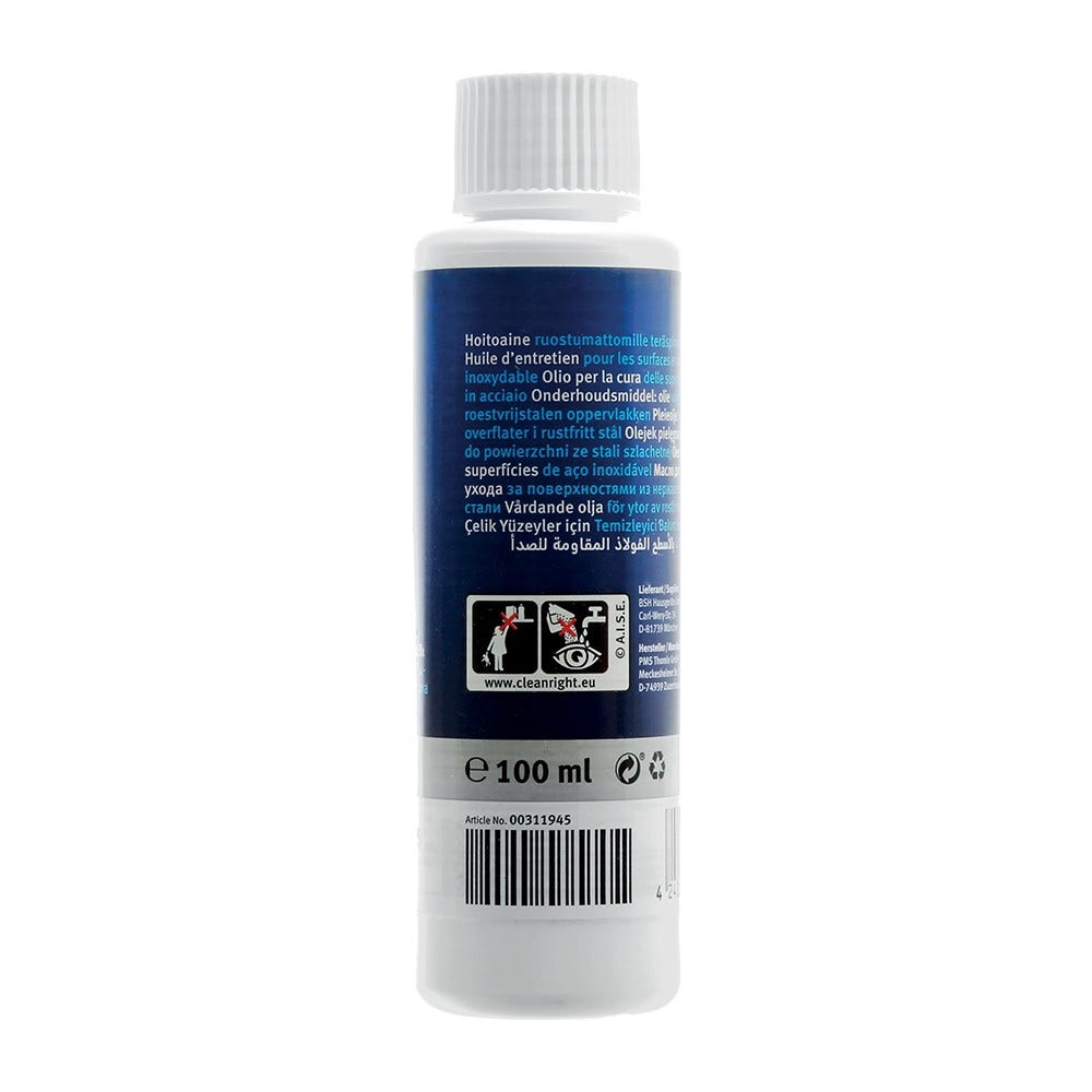 Huile de nettoyage pour surface inox d'origine Gaggenau 100ml - 00311945