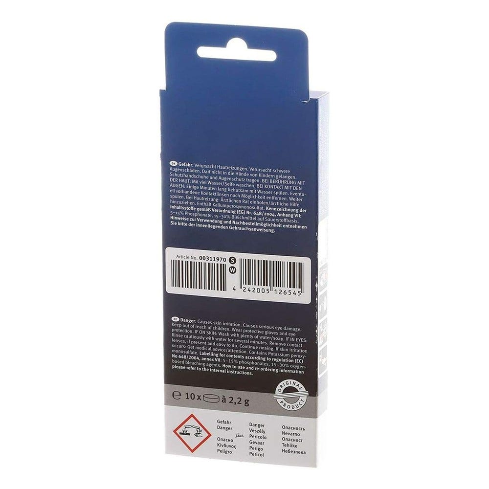 Pastilles nettoyantes pour machine à café (10pcs) d'origine Bosch 00312295 / 00311970