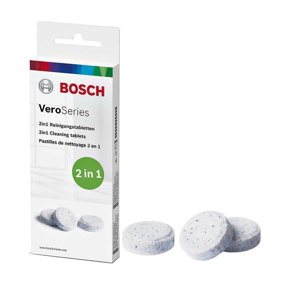 Pastilles nettoyantes 2-en-1 (10pcs) d'origine Bosch Vero Séries 00312096 / TCZ8001A pour machine à café