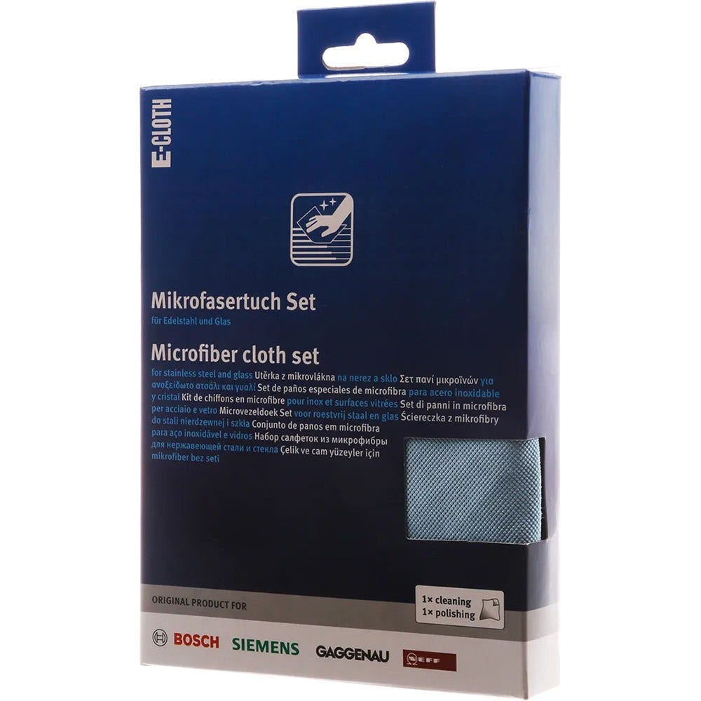 Chiffon de nettoyage microfibre (2pcs) d'origine Bosch/Siemens - 00312327