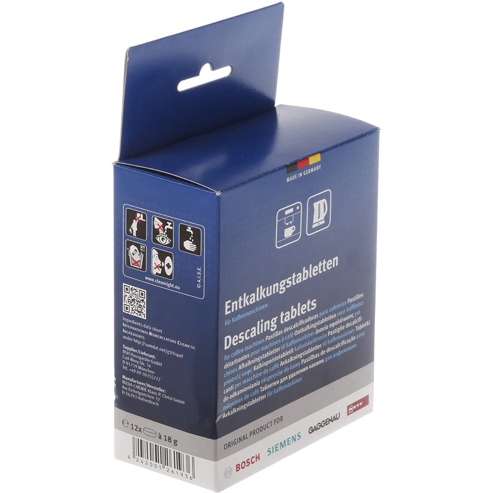 Comprimés de détartrage Bosch 00312454 (12x18g)