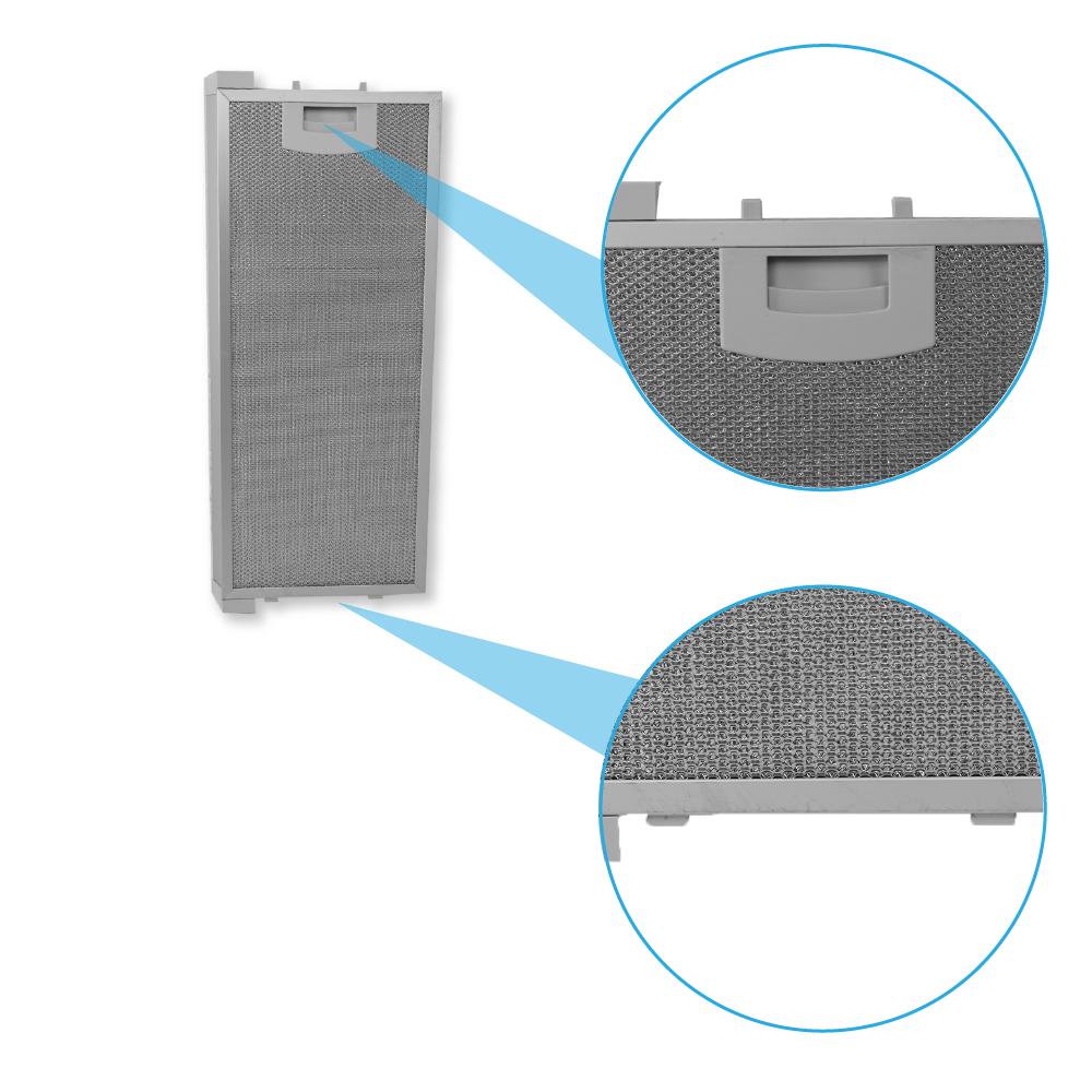 Filtre à graisse en métal 420x175mm d'origine Neff 352812 / 00352812 (avant)