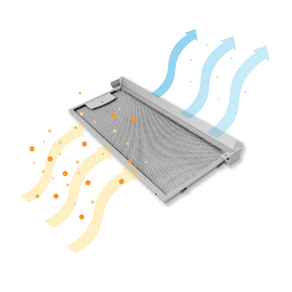 Filtre à graisse en métal 420x175mm d'origine Neff 352812 / 00352812 (avant)