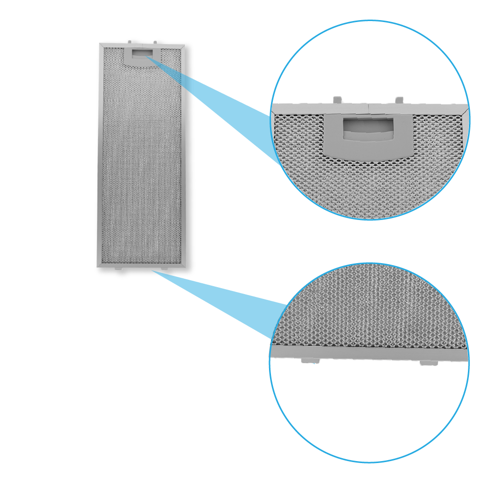 Filtre à graisse en métal 445x175mm d'origine Neff 352813 / 00352813 (arrière)