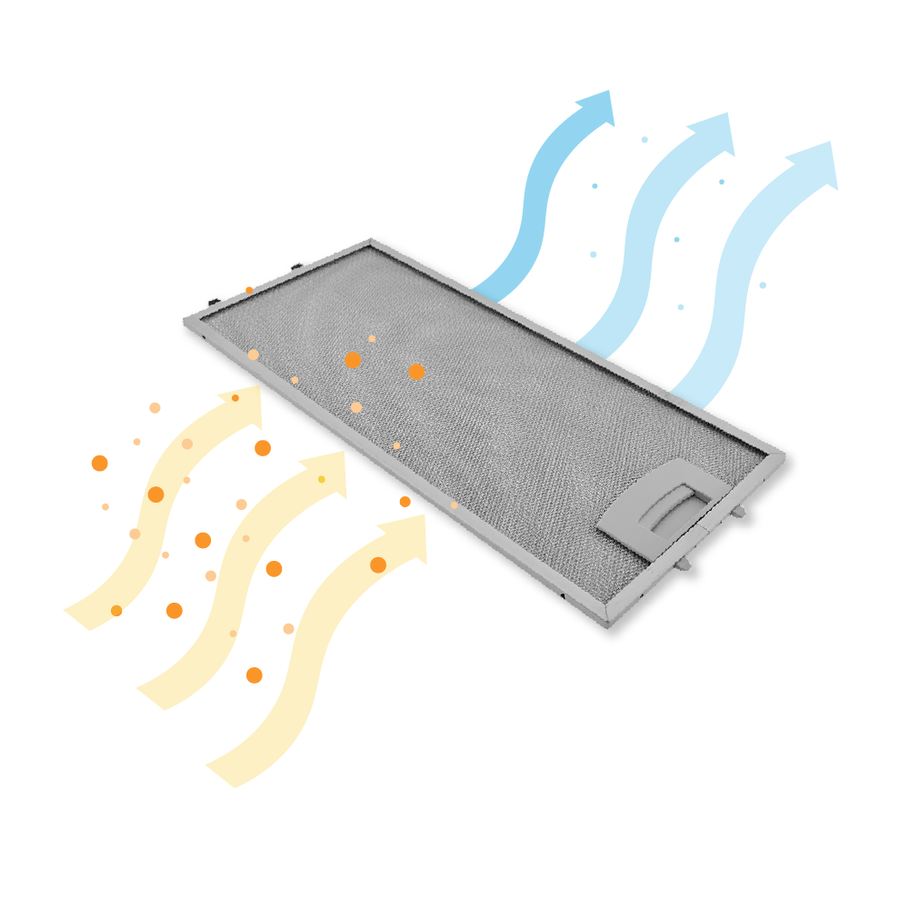 Filtre à graisse en métal 350x165mm d’origine Neff 4435204 / 00435204