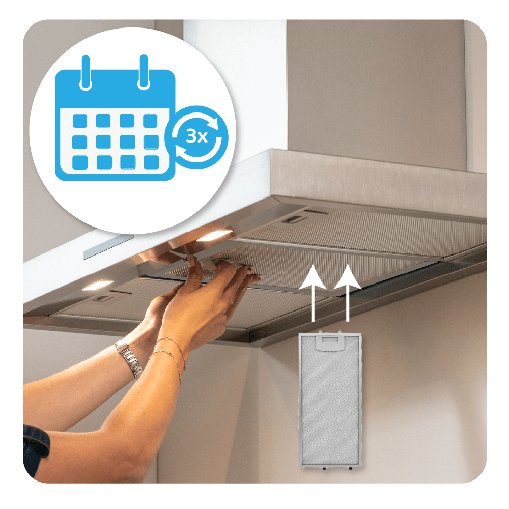 Filtre à graisse en métal 350x165mm d’origine Gaggenau 4435204 / 00435204