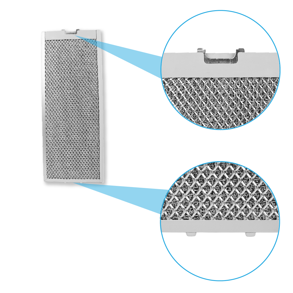Filtre à graisse en métal (2pcs) 530x206mm d'origine Balay 460007 / 00460007