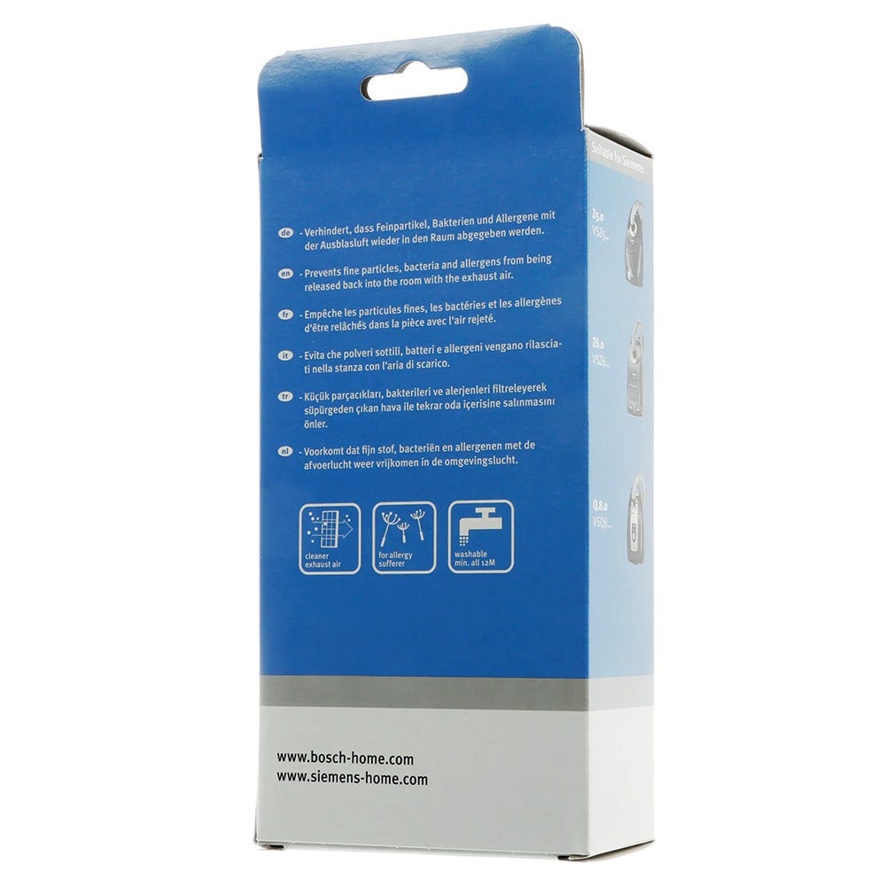 Bosch d'origine Filtre HEPA BBZ154HF pour aspirateur