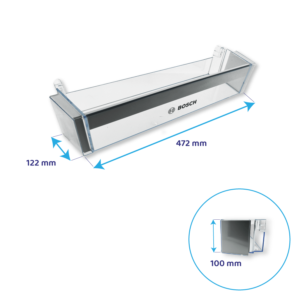 Balconnet porte bouteilles d’origine Bosch 472x122x100mm / 00746691