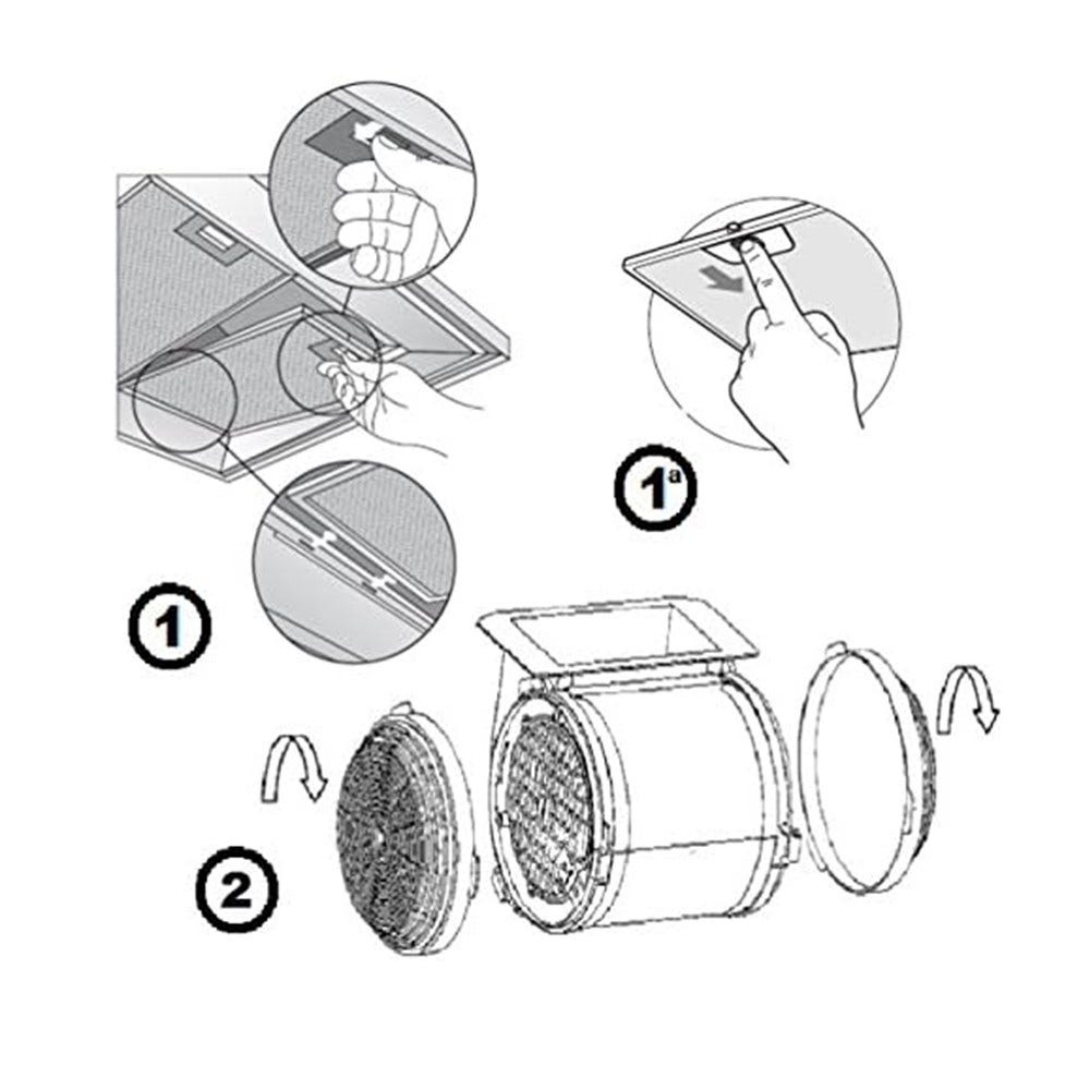 Filtre à charbon (2pcs) Cooke & Lewis CARBFILT4 par AllSpares