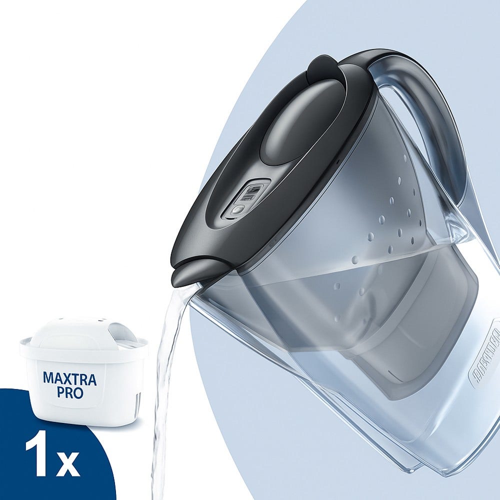 BRITA Carafe filtrante 2.4L Marella Grise + cartouche filtrante MAXTRA PRO