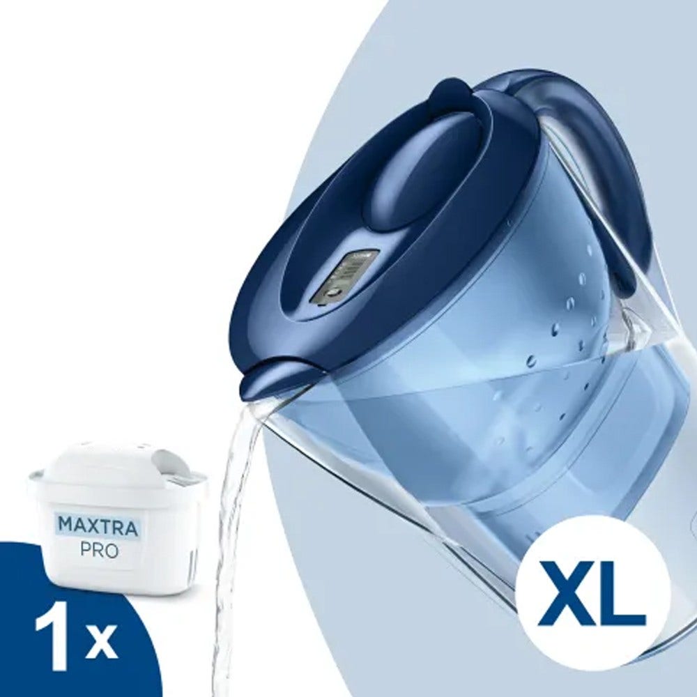 BRITA Carafe filtrante 3.5L Marella XL Bleue + cartouche filtrante MAXTRA