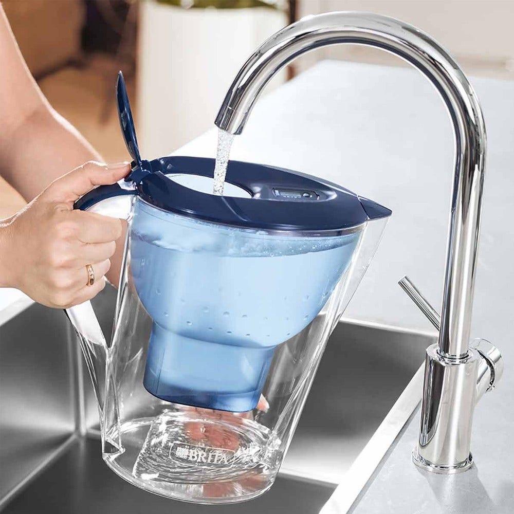 BRITA Carafe filtrante 3.5L Marella XL Bleue + cartouche filtrante MAXTRA