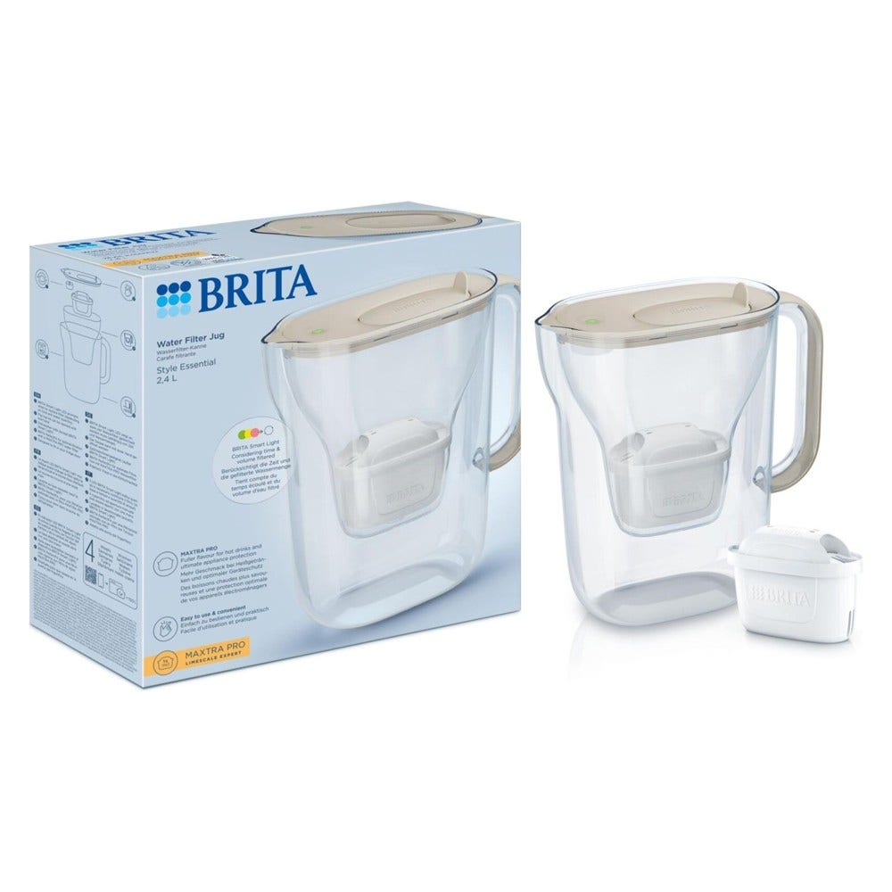 Carafe filtrante BRITA Style Essential Sable  + cartouche filtrante MAXTRA PRO 1057794