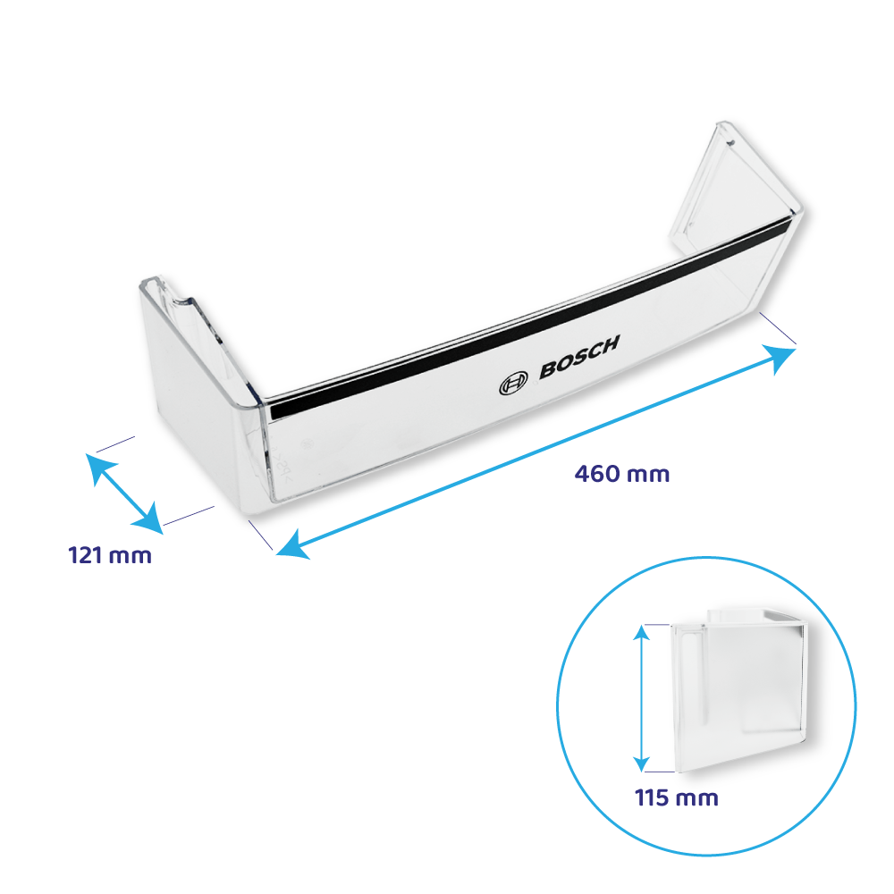 Balconnet porte bouteilles d’origine Bosch 460x121x115mm / 11025160