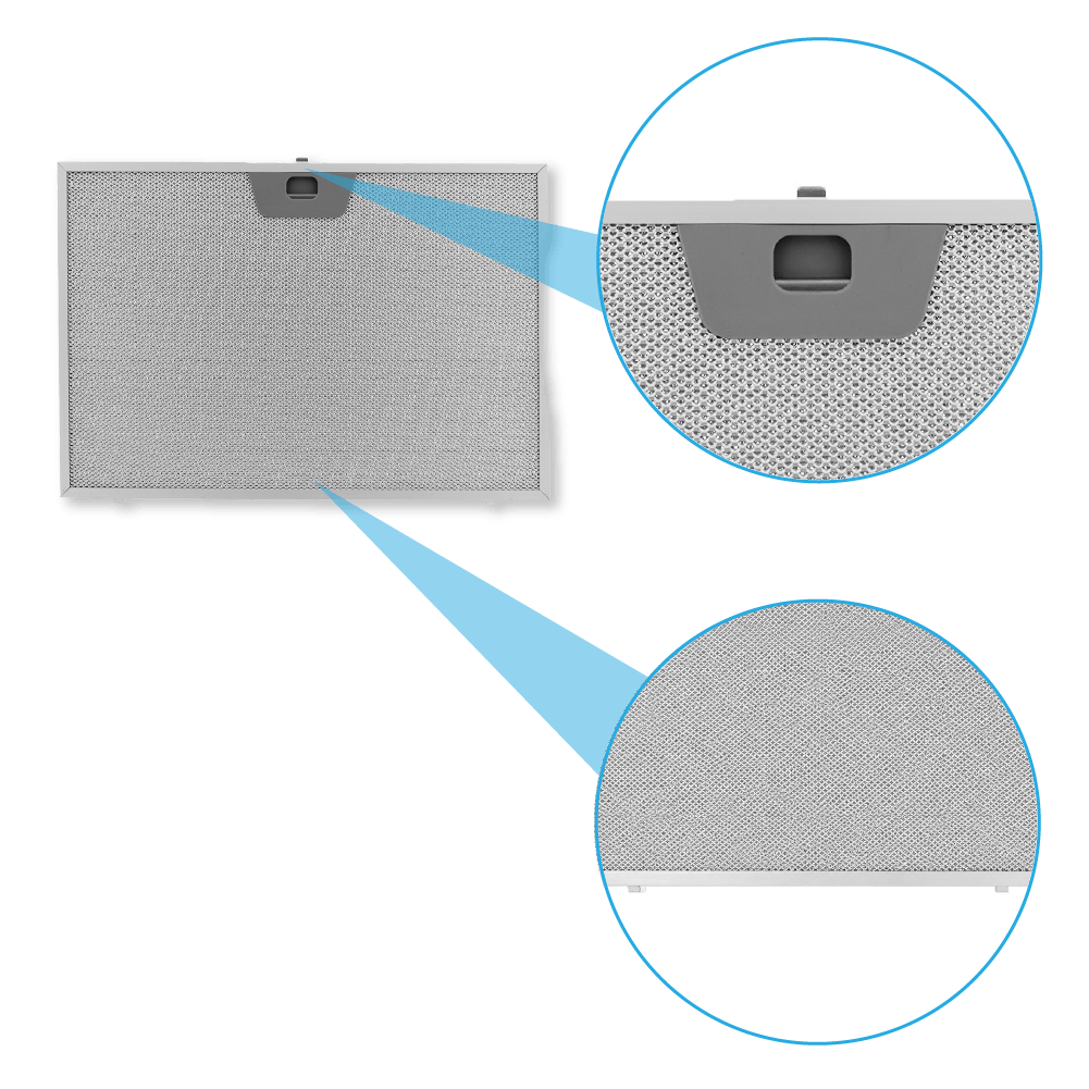Filtre à graisse en métal 370x255mm d'origine Mepamsa 133.0076.268