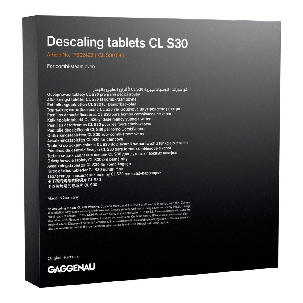 Pastilles détartrantes (4x120g) d'origine Gaggenau 17002490 / CLS30040 pour le four à vapeur