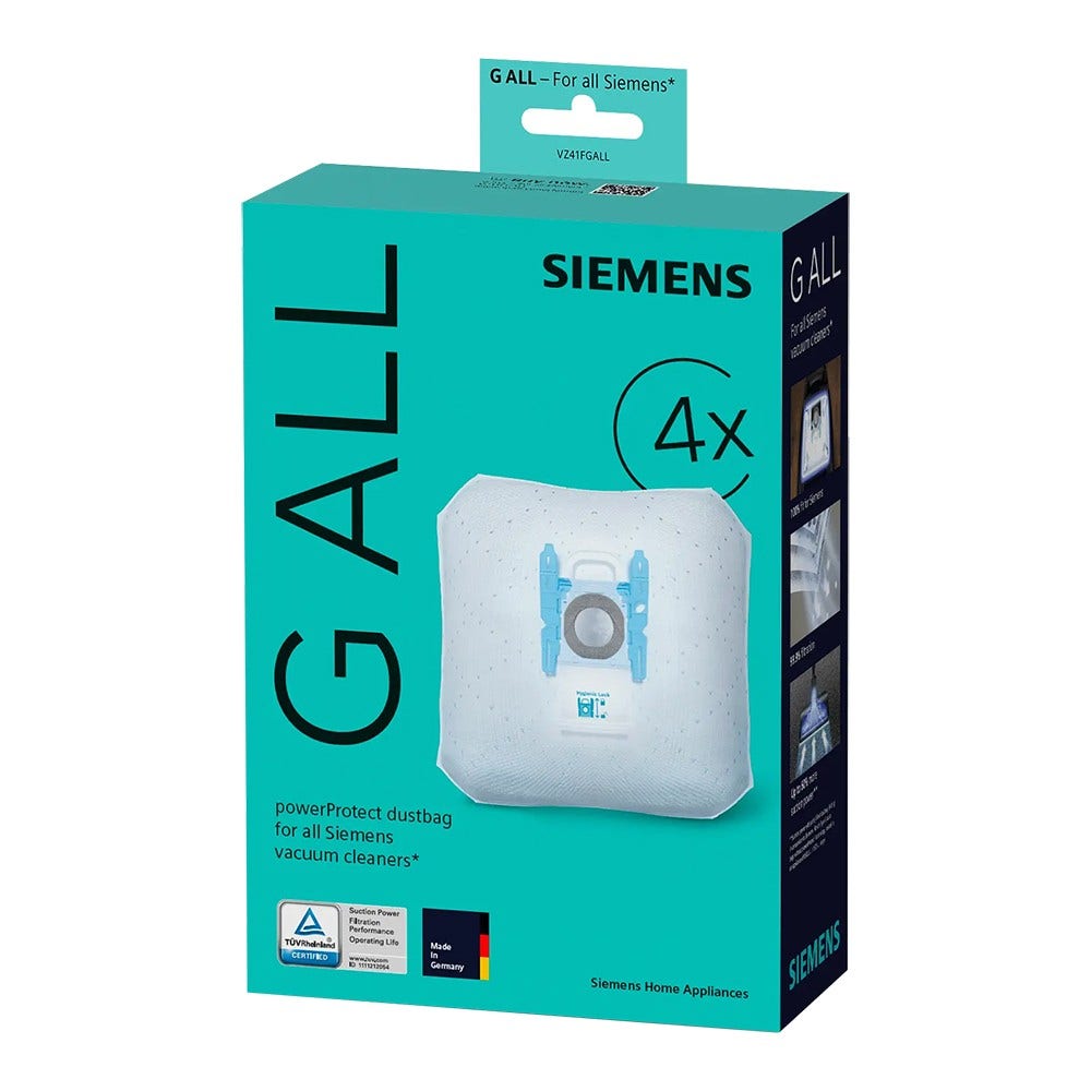 Sacs aspirateur (4pcs) d’origine Siemens Type G ALL VZ41FGALL
