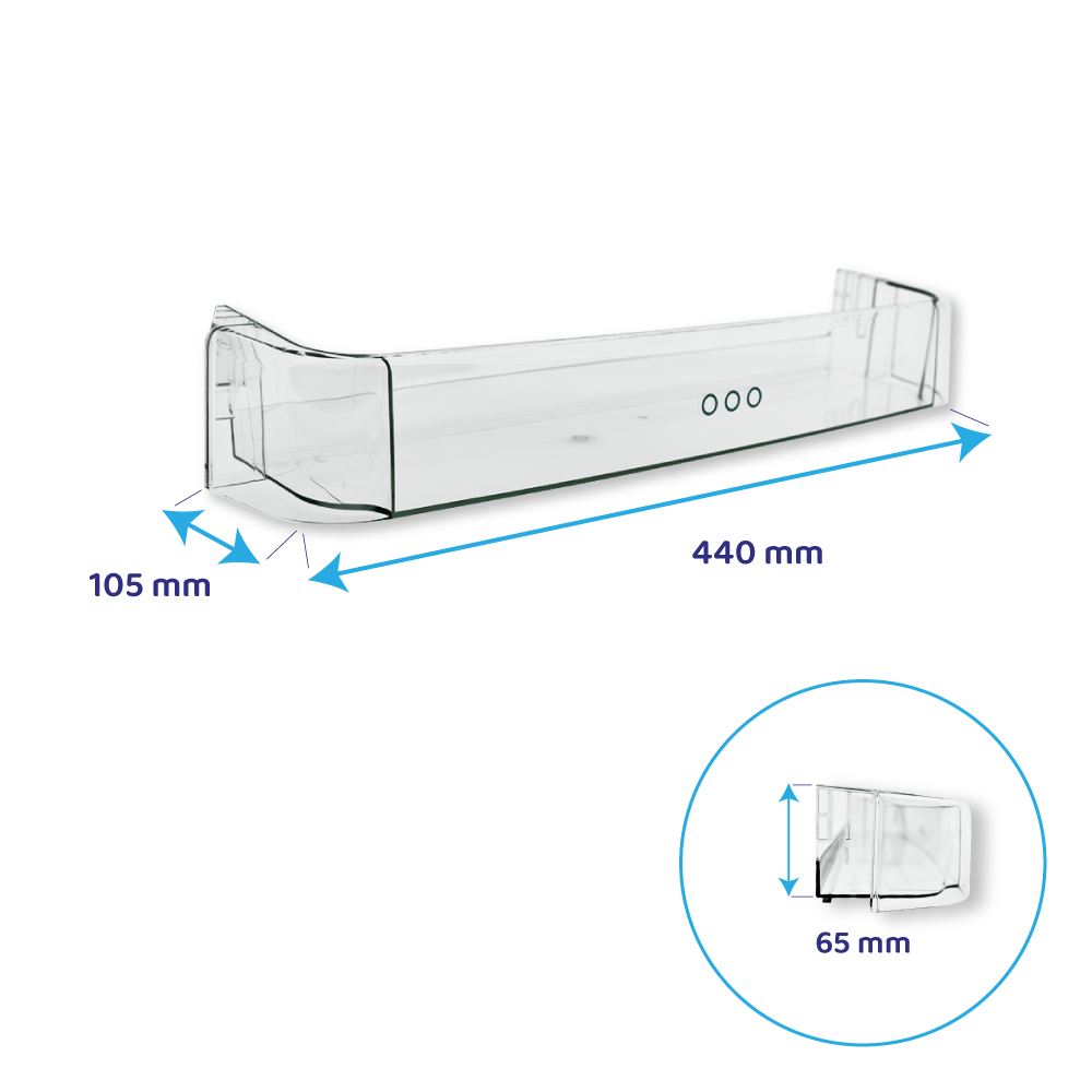 Balconnet porte bouteille d’origine Arthur Martin 440x105mm ARN22600 / ARN29600
