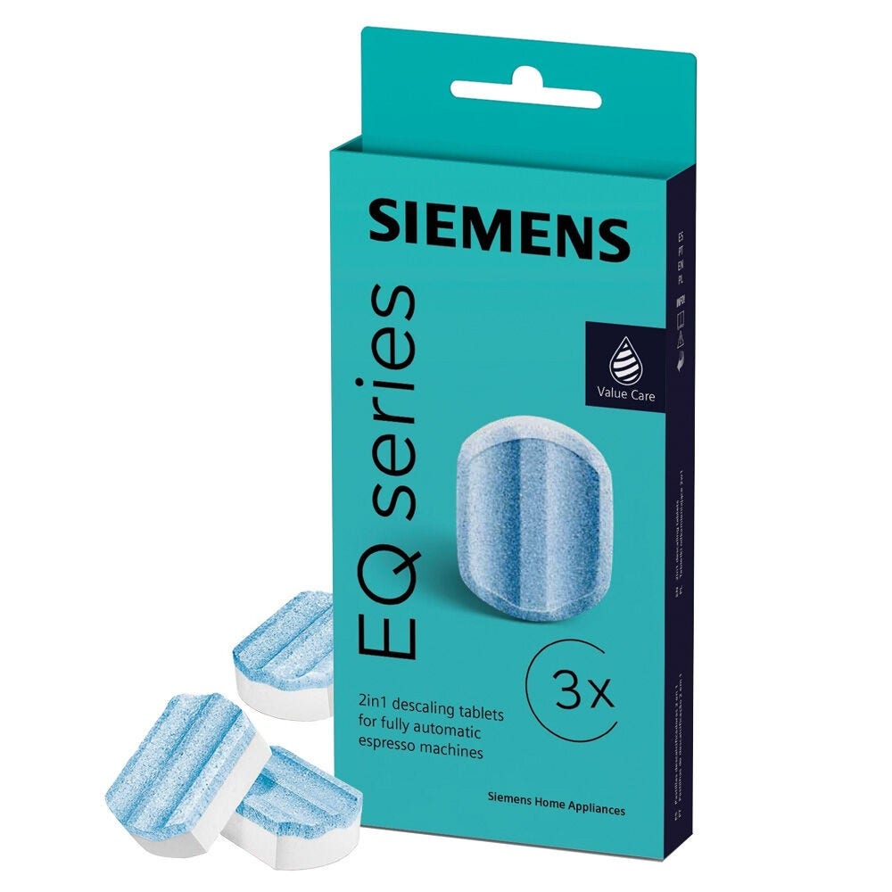 Pastilles détartrantes 2-en-1 (3pcs) d'origine Siemens EQ. Séries 00312094 / TZ80002A / 00576693