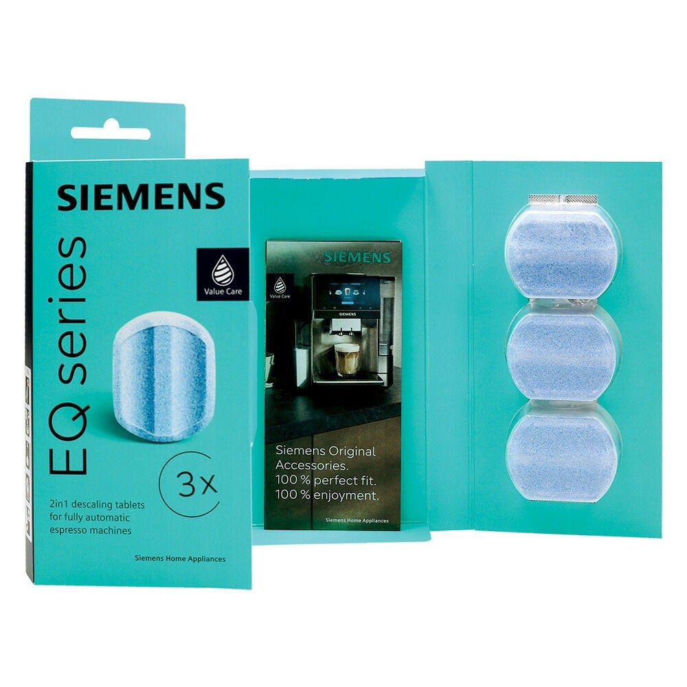 Pastilles détartrantes 2-en-1 (3pcs) d'origine Siemens EQ. Séries 00312094 / TZ80002A / 00576693