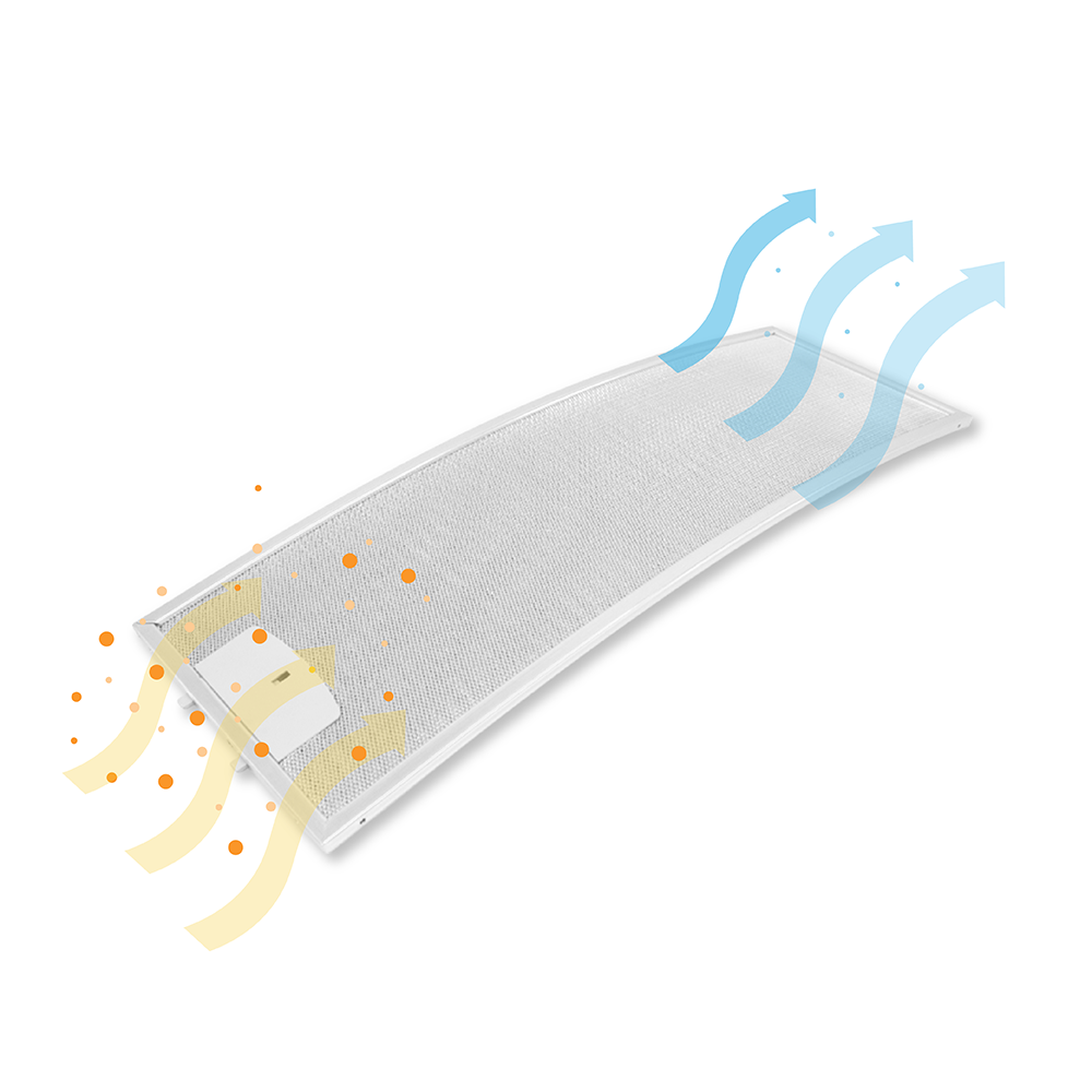 Filtre à graisse en métal 552x185mm d'origine Neff 357623 / 00357623