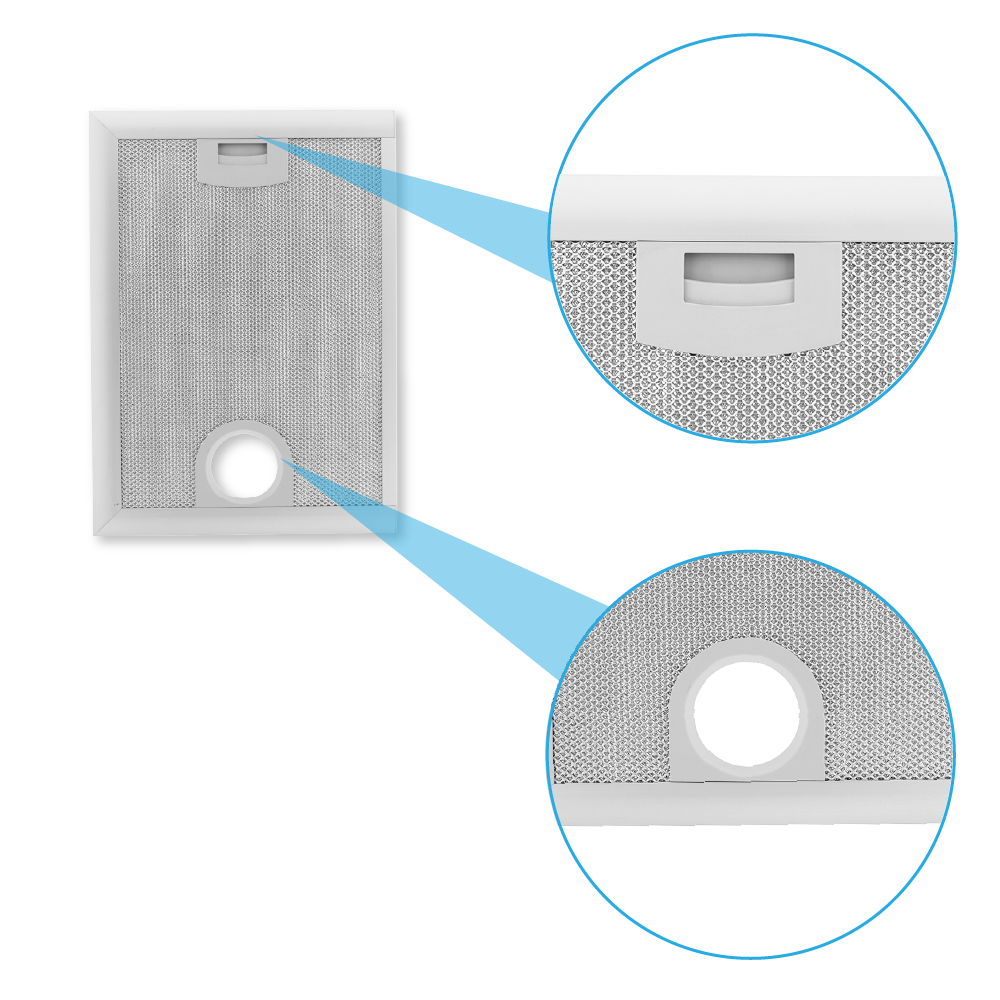 Filtre à graisse en métal 380x265mm d'origine Neff 365479 / 00365479