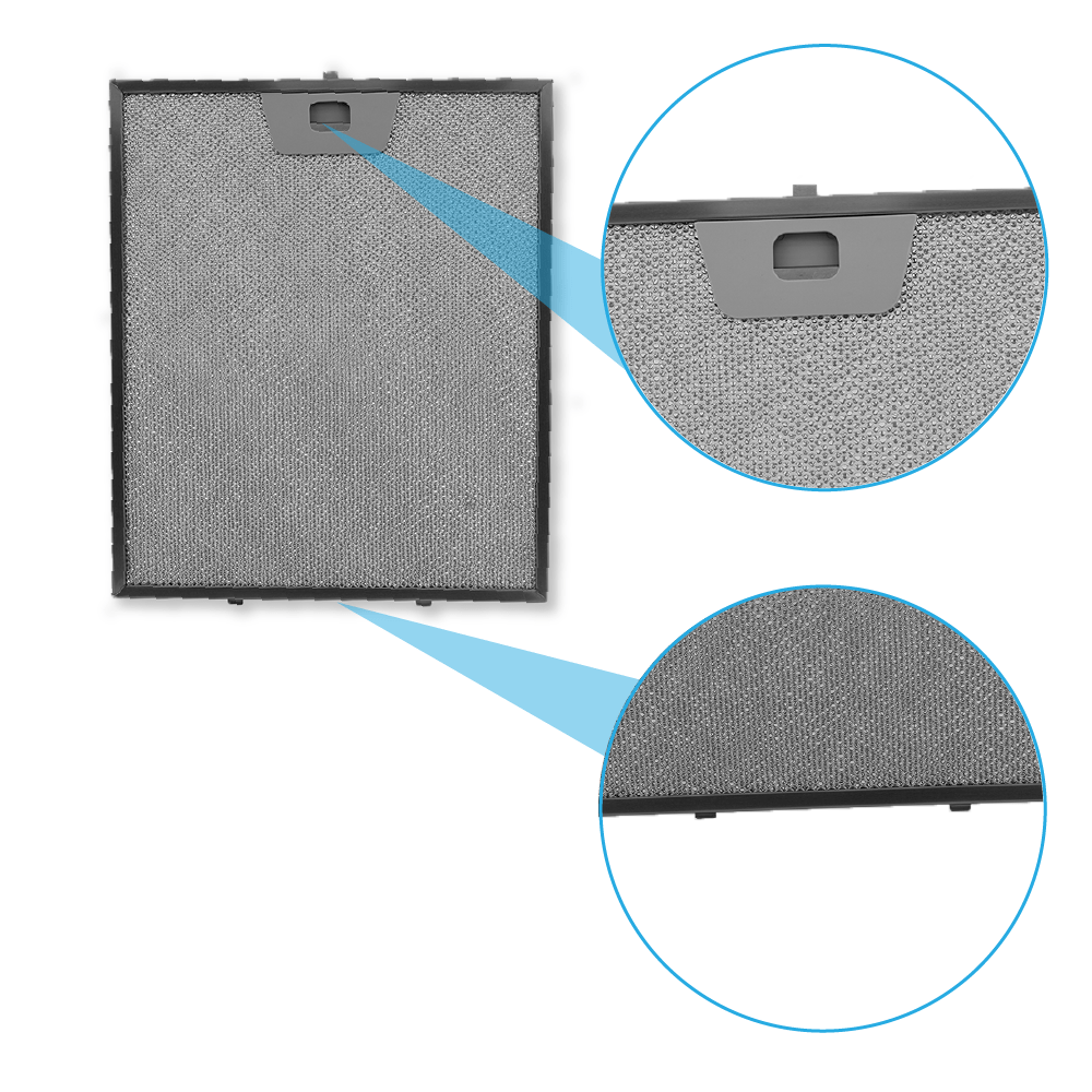 Filtre à graisse en métal 300x253mm d'origine SMEG 073410667