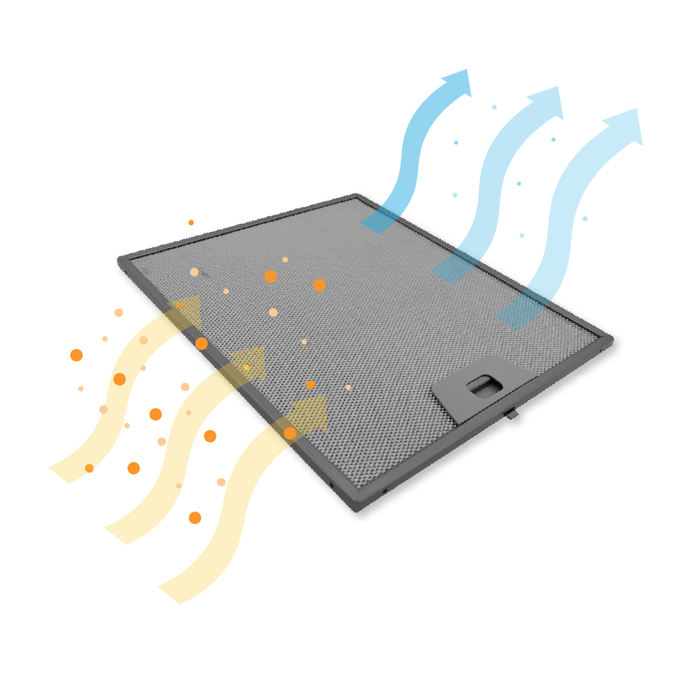 Filtre à graisse en métal 300x253mm d'origine SMEG 073410667