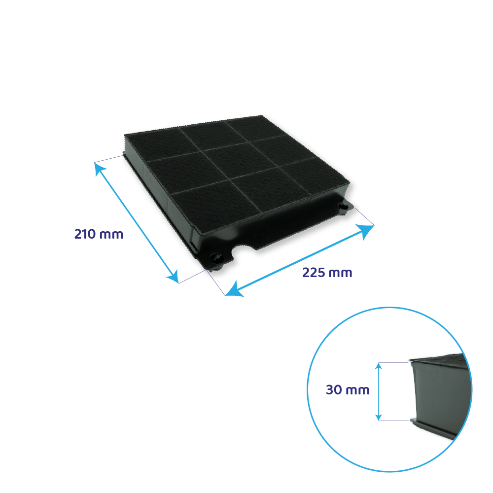 Filtre à charbon compatible avec Ikea Type 15 / CHF15/1