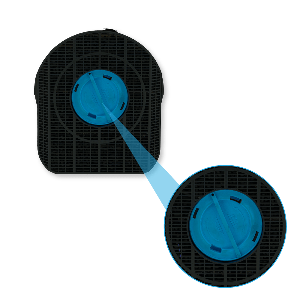 Filtre à charbon d'origine Indesit pour H571IX / Type 200 / CHF200/1