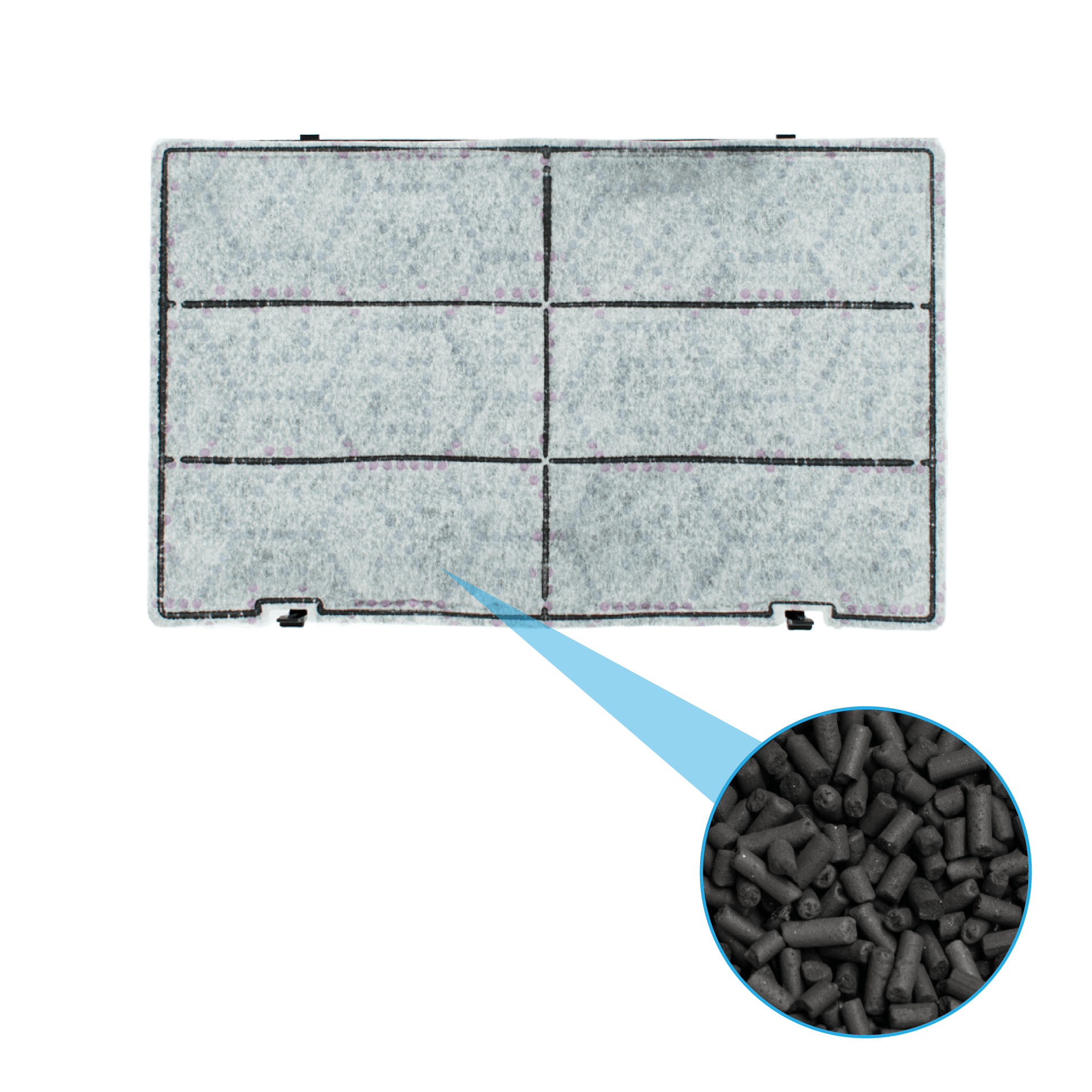 Filtre à charbon (2pcs) d'origine WPRO Type 37 / AMC962