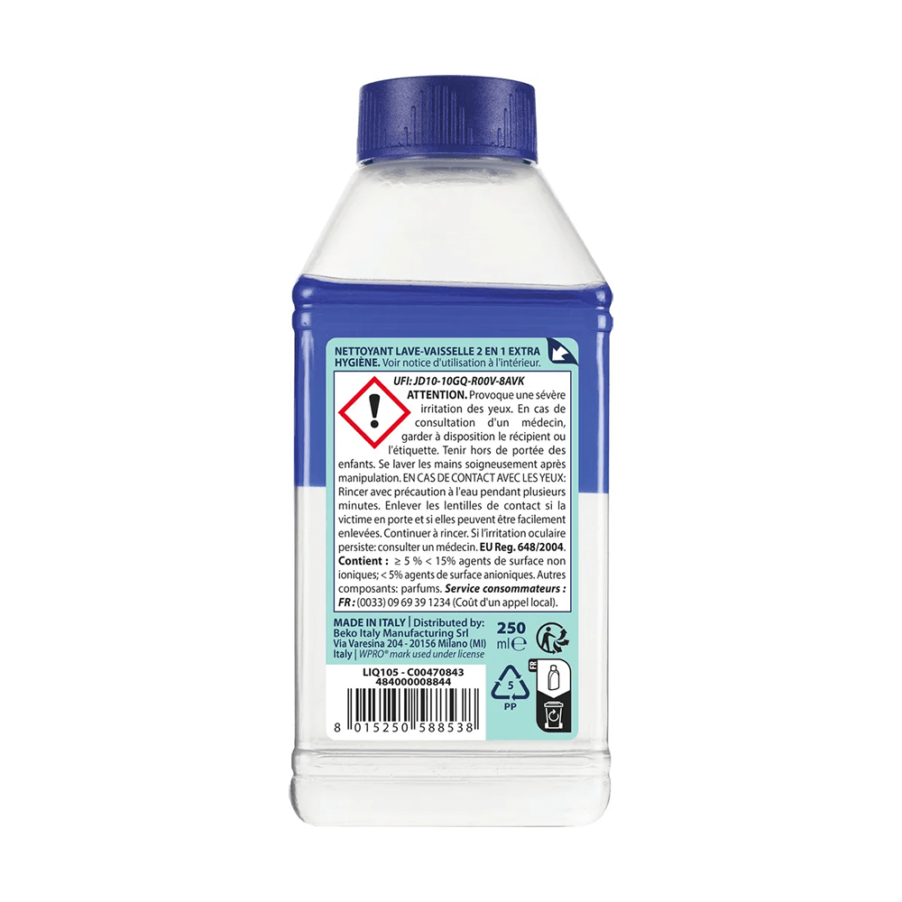 Nettoyant & Détartrant Lave-vaisselle 2-en-1 (250ml) WPRO 484000008844