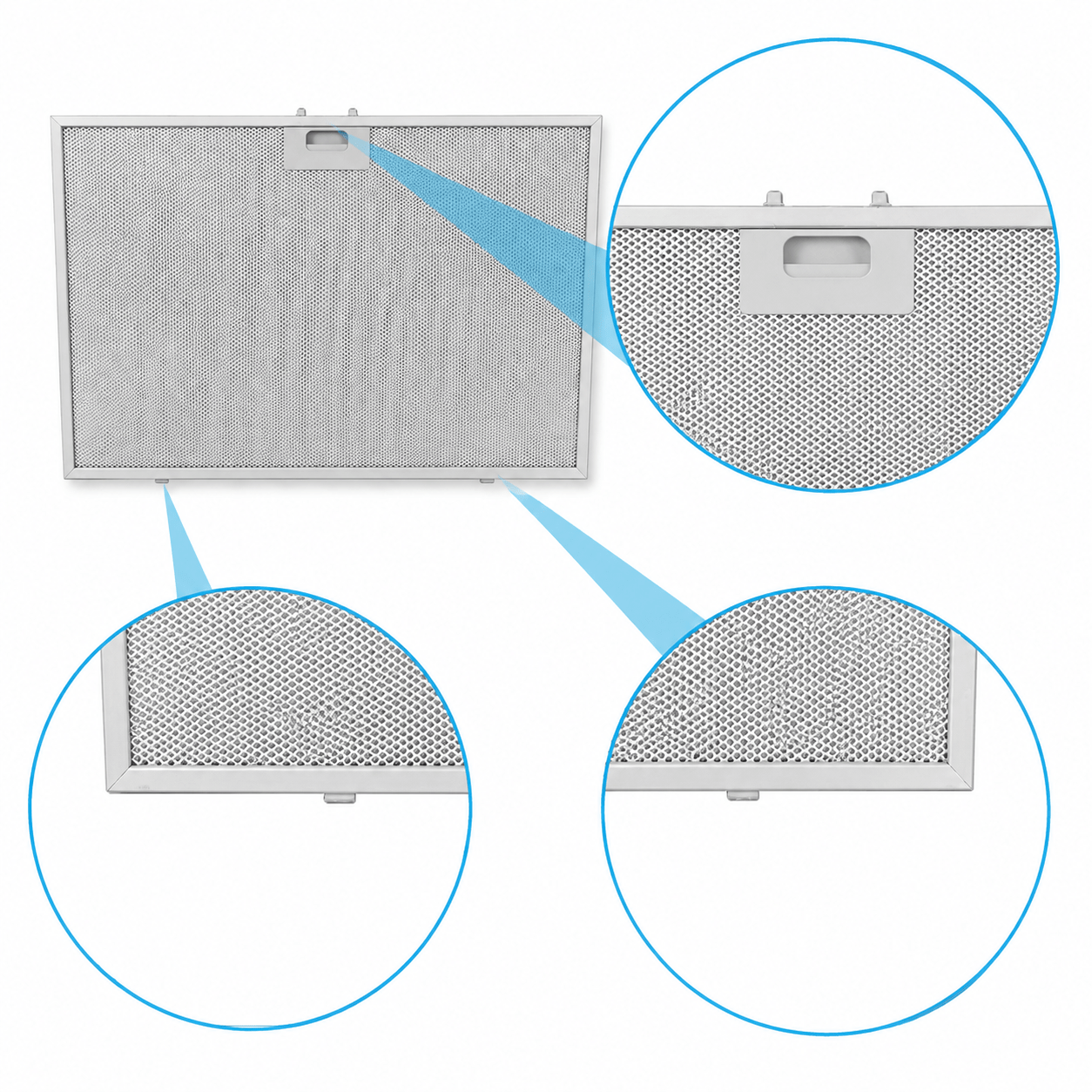 Filtre à graisse en métal 565x380mm d'origine Hotpoint-Ariston 488000302744