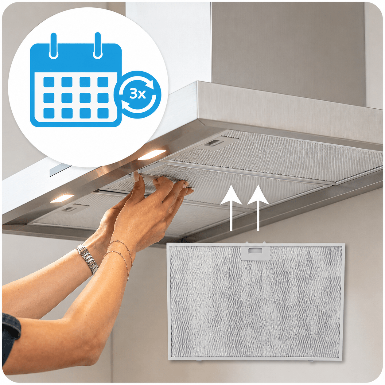 Filtre à graisse en métal 565x380mm d'origine Hotpoint-Ariston 488000302744