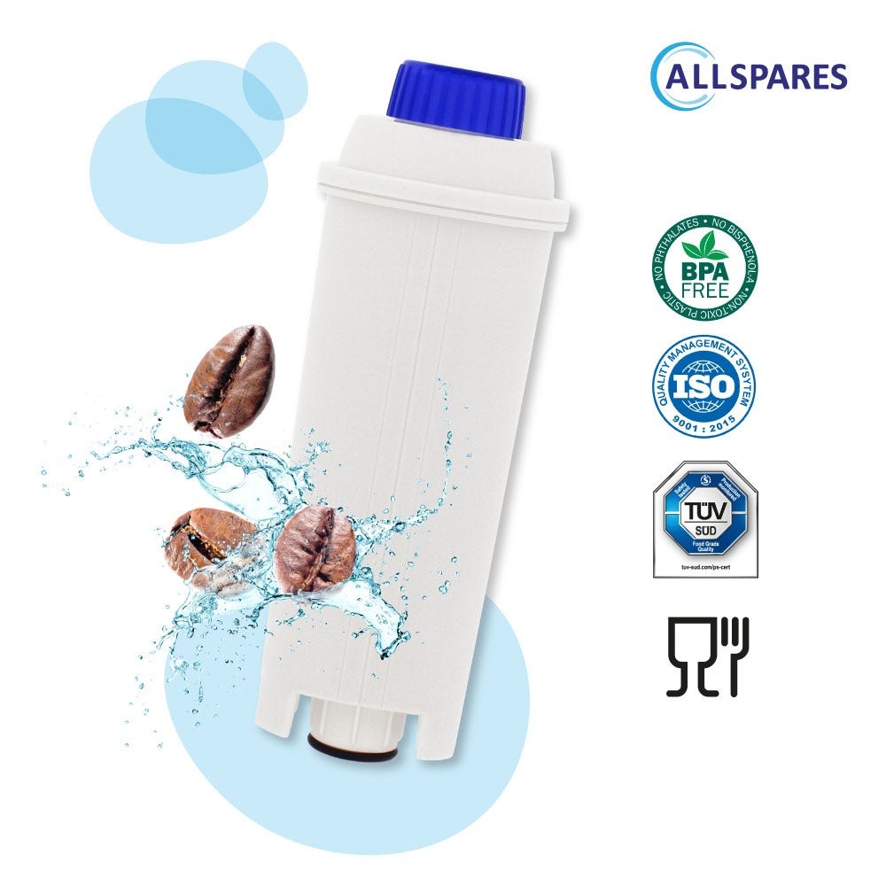 Kit d'entretien pour machine à café Filtre à eau (10 pièces) + Détartrant (500 ml) adapté pour Delonghi