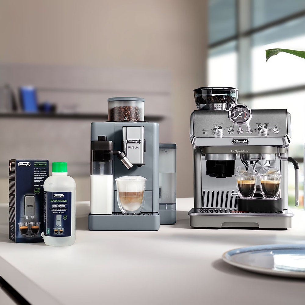 Kit d'entretien pour machine à café Filtre à eau (10 pièces) + Détartrant (500 ml) adapté pour Delonghi
