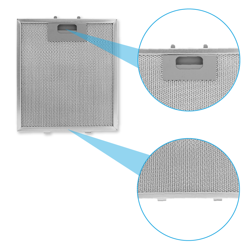 Filtre à graisse en métal 250x222mm d'origine Balay 707764 / 00707764