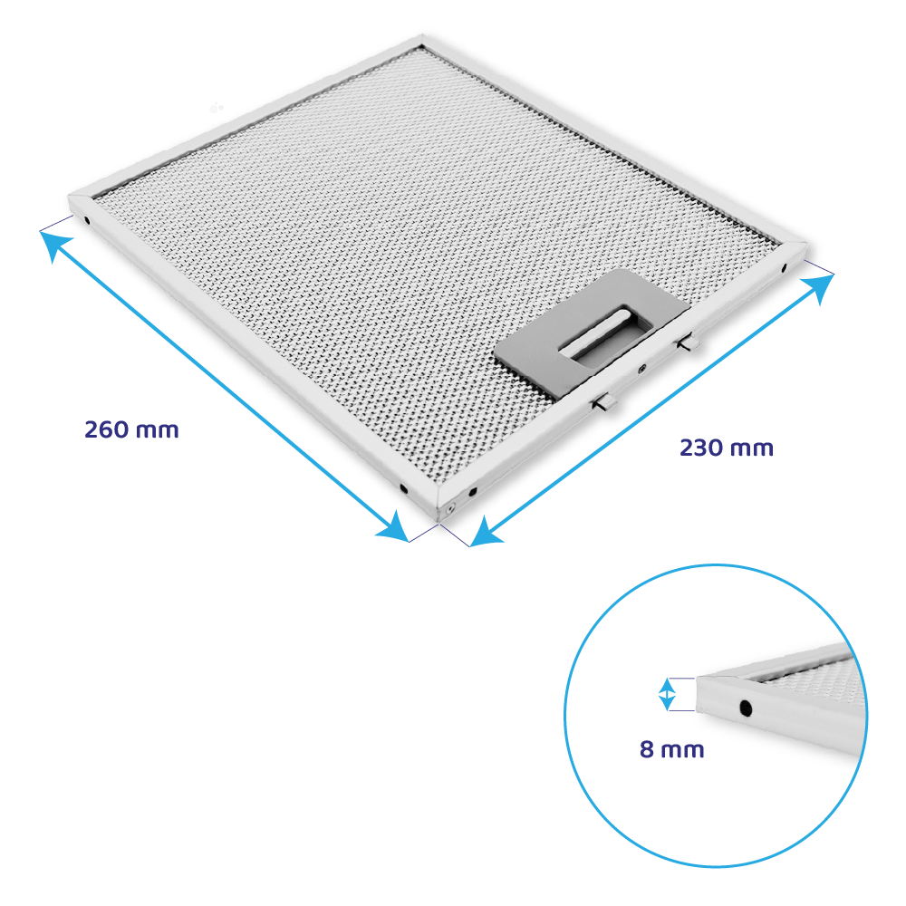 Pack Brandt AD1070X – 2x filtre à charbon et 2x filtre métallique