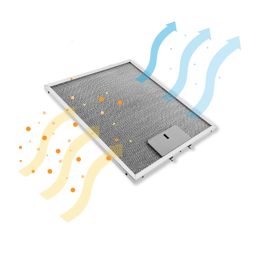 Pack Brandt AD1070X – 2x filtre à charbon et 2x filtre métallique