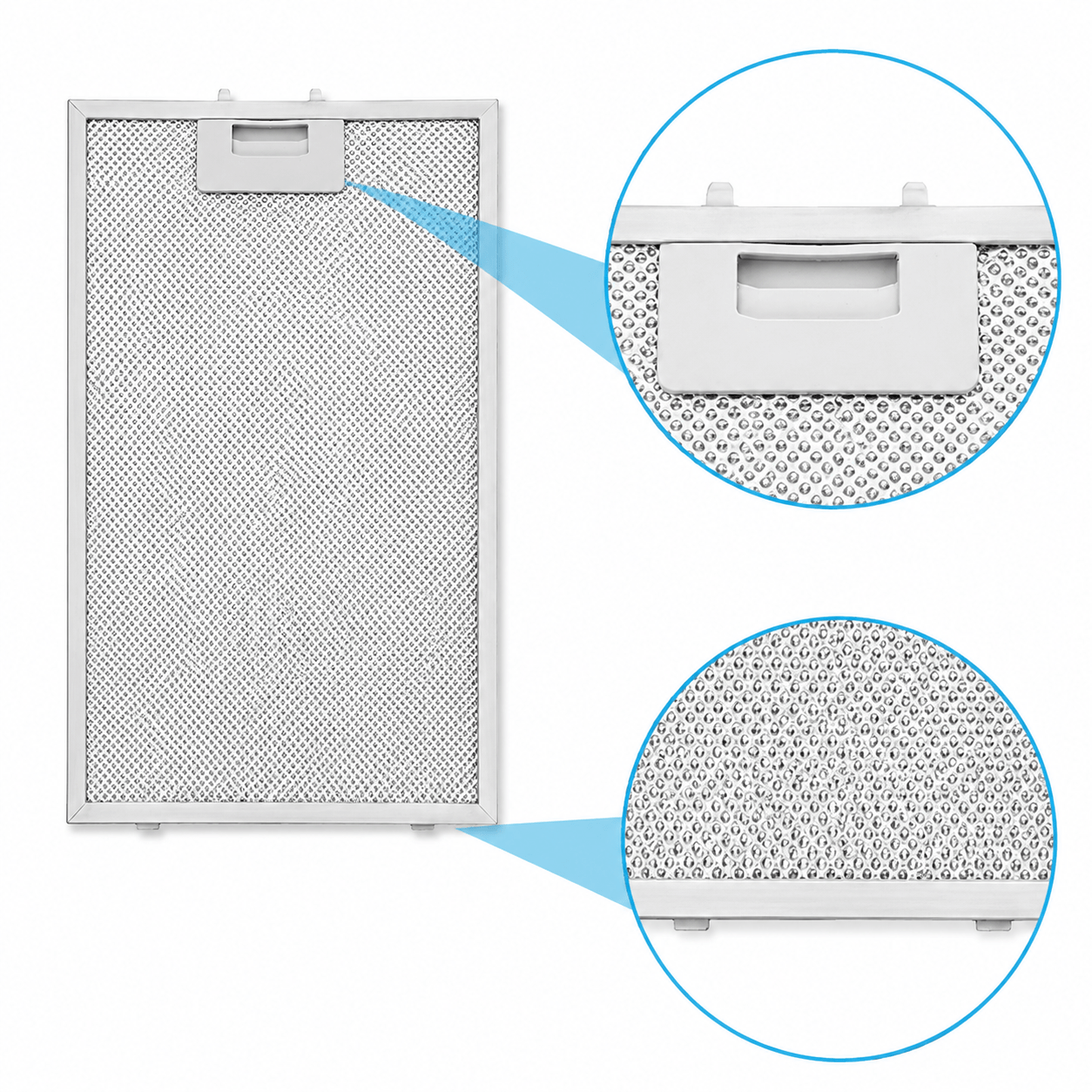 Filtre à graisse en métal 388x265mm d’origine Neff 742967 / 00742967
