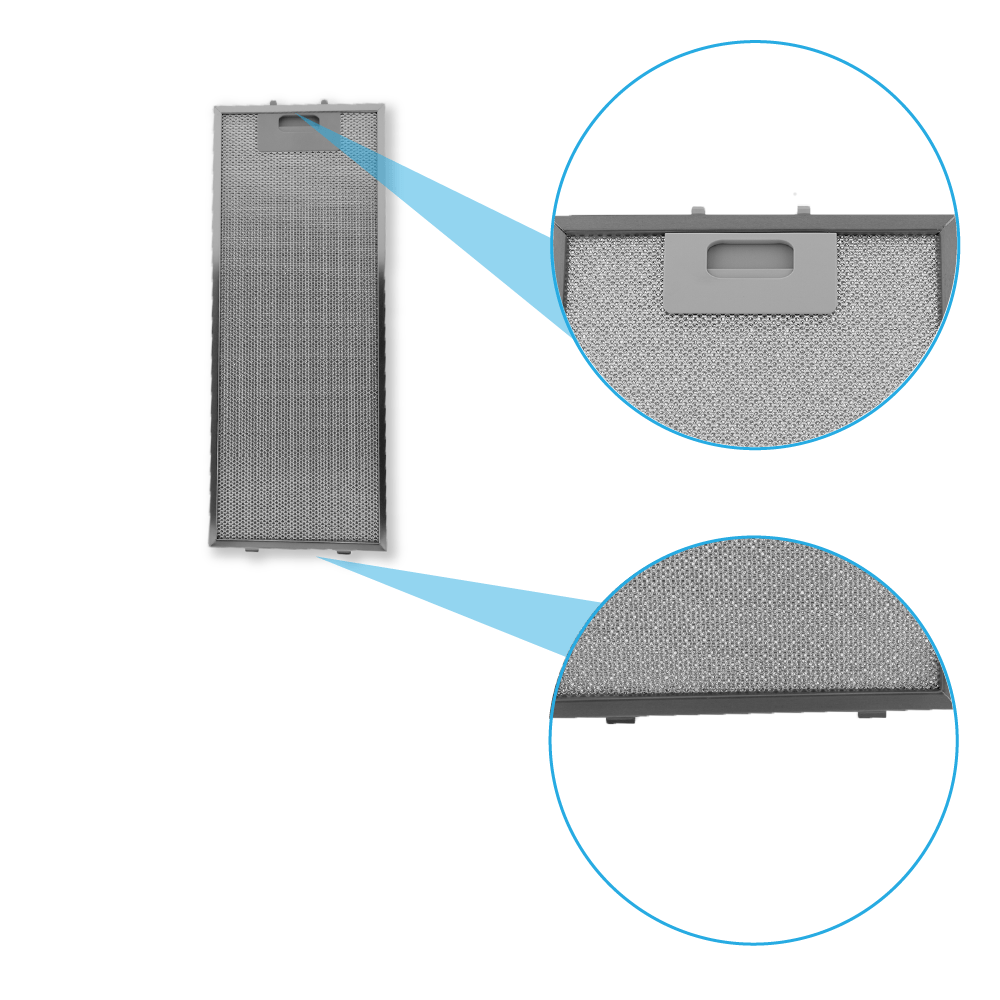 Filtre à graisse en métal 477x203mm d’origine Zanker pour KHP60260SA