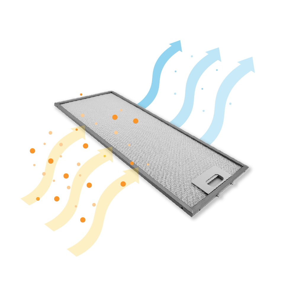 Filtre à graisse en métal 477x203mm d’origine Zanker pour KHP60260SA