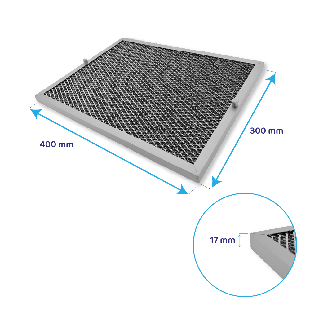 Filtre à graisse en métal 400x300mm compatible avec Gutmann / Opera 8100300