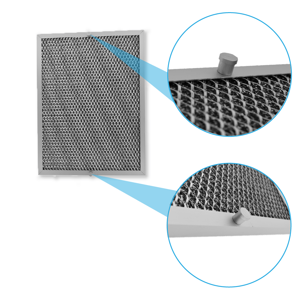 Filtre à graisse en métal 400x300mm compatible avec Gutmann / Opera 8100300