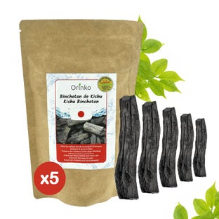 Charbon actif de purification (5pcs) Binchotan Japonais de Kishu Bio Authentique (Certifié)