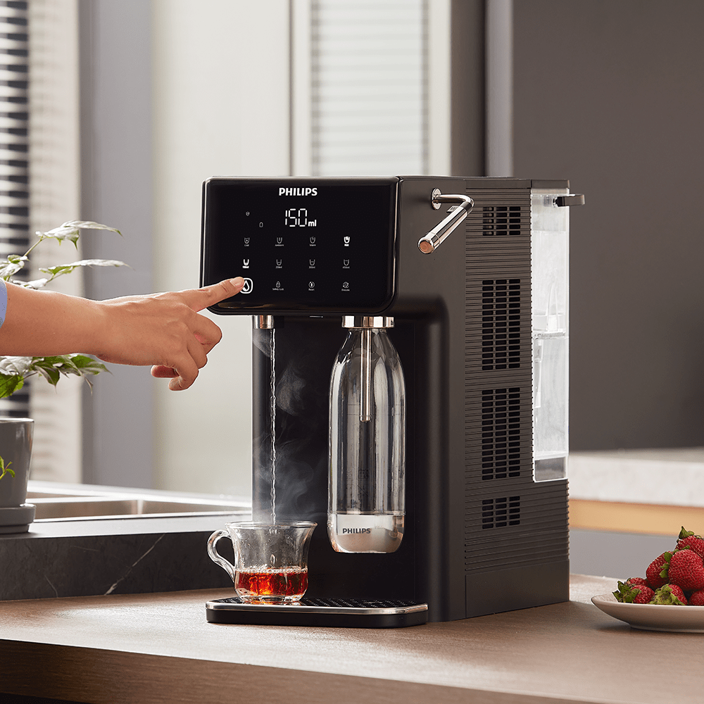 Station d'eau tout-en-un Philips chaude + froide + gazeuse ADD5962BK (filtre aussi les PFAS) compatible avec BRITA