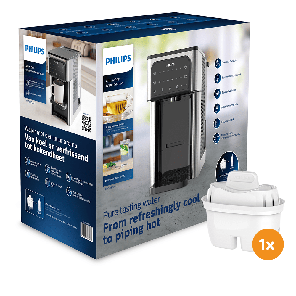 Fontaine à eau pour particulier - chaude et froide tout-en-un Philips ADD5980M (filtre aussi les PFAS)