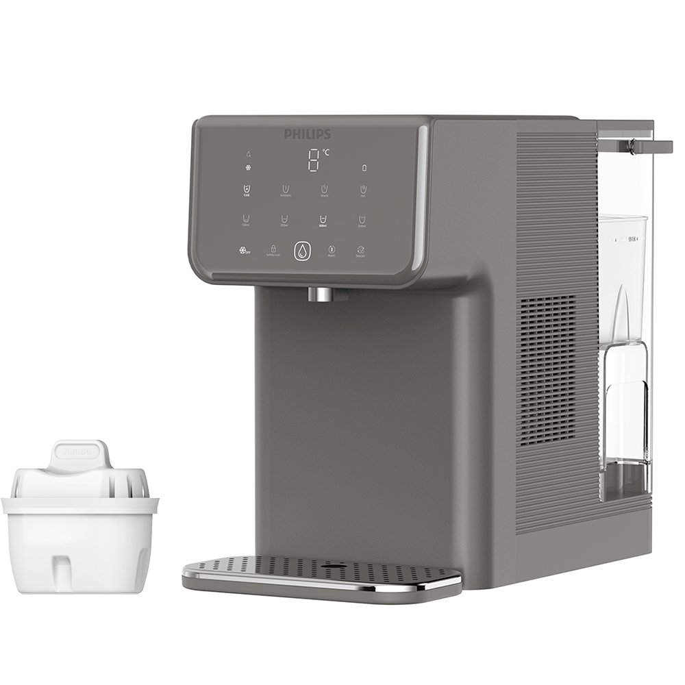 Fontaine à eau pour particulier - chaude et froide tout-en-un Philips ADD5981GR (filtre aussi les PFAS) compatible avec BRITA