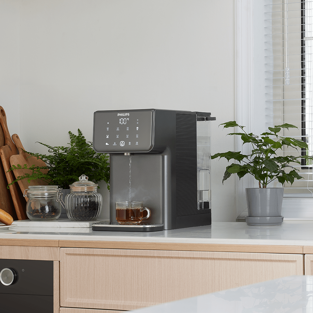 Fontaine à eau pour particulier - chaude et froide tout-en-un Philips ADD5981GR (filtre aussi les PFAS) compatible avec BRITA
